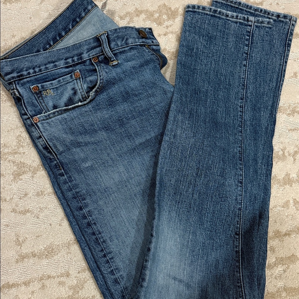 RRL slim narrow stretch denim 34/34